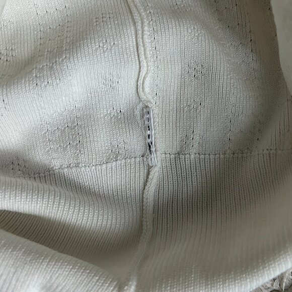 Zara White Pointelle Long Sleeve Top - Picture 8 of 8